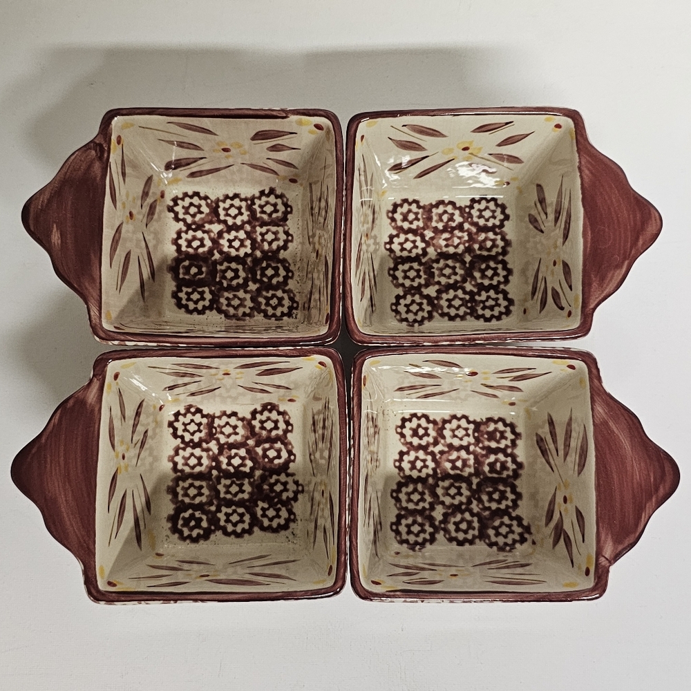 Temp-tations Ramekins Set of 4 – Old World Red – 10oz Ovenware by Tara
